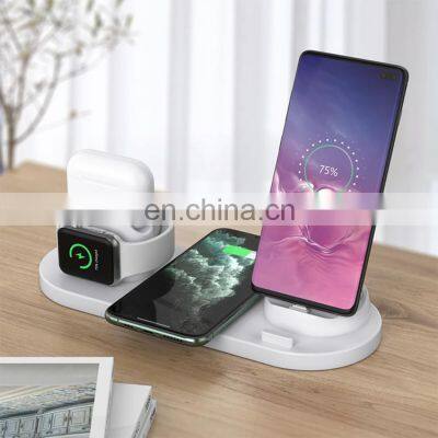 Mobile Phone Wireless Charging Station Travel Desktop For Smartphone Watch Charging Station