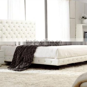 2016 new Bedroom furniture wall bed,chinese furniture,white leather diamond bed for Christmas promotion