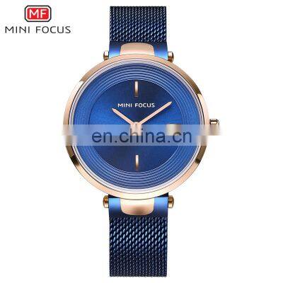 MINI FOCUS MF0195L Lady's Fashion&Casual Japan Quartz Watch Simple Style Stainless Steel Band Business Watch