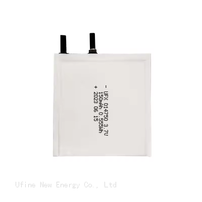 Super Thin Battery Factory Custom Ultra Thin Lipo Battery UFX 014750 150mAh 3.7V For E-card