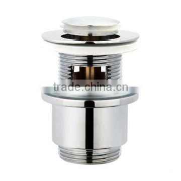 Kingchun Chrome Plated Brass Pop Up Drain With Overflow Push Down Style Stopper (K710)