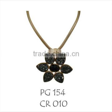 Necklaces, with natural stone, GOLD PLATED
