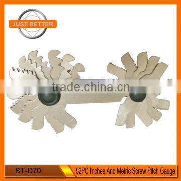 52pcs Inches And Metric Screw Pitch Gauge