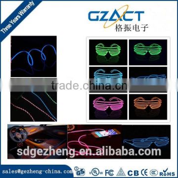 EL shutter sunglasses flashing flowing light for party el wire party glasses for Christmas in China