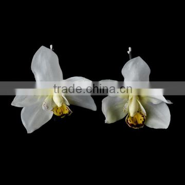 Elegant Delicate White Orchid Flower Hair Clip Wedding Hair Accessories