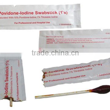 Medical povidone-iodine swabstick