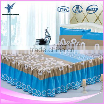 Wholesale Polyester Numbers Printed Wrap Around Bed Skirts