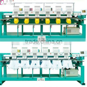 Industral Six Heads Tubular Embroidery Machine For Cap / Shirt