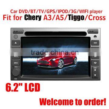 Fit for chery A3/A5/TIGGO/CROSS car dvd player with gps