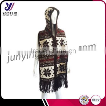 Hot selling pashmina scarf wool felt knitted shawls scarves with hat factory wholsales sales (accept custom)