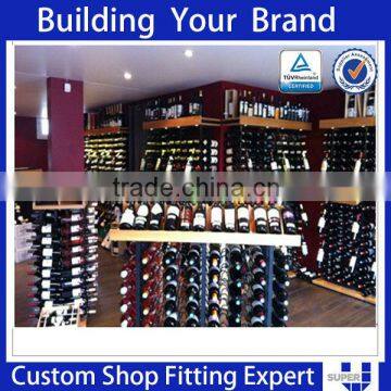 Factory Price Customized Metal Wire Bottle Display Rack For Wine Store