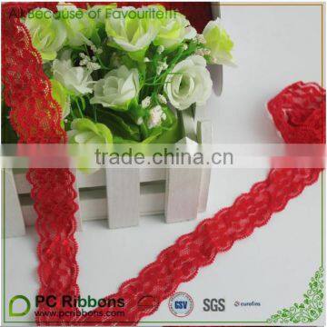 Hot sale high quality 1 inch red lace ribbons