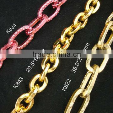 square wire gold color chain for jewelry accessory