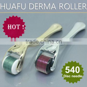 Huafu 2016! factory wholesale gold sliver 540 micro needle derma roller