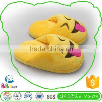 Factory Driect Sale Premium Quality Oem Plush Naughty Emoji Slippers