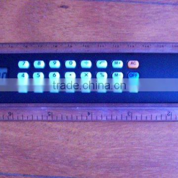 promotion 8 digits 20cm dual power solar gift calculator ruler