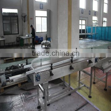 Plastic slat chain conveyor system for different industry