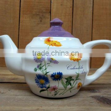 Competitive Unique Ceramic Material Teapot with Decal