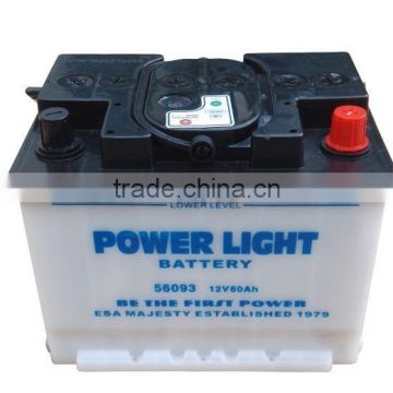 12V Dry charged Best quality Starting Automotive battery DIN60