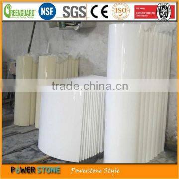 White Nanoglass column decorations, Pure White column decorations