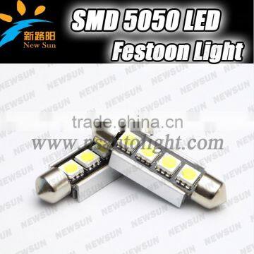 Hot sale 42mm festoon 4SMD 5050 c5w interior led car roof top light