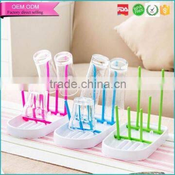 Innovate colorful six holders bpa free plastic resin milk bottle holders