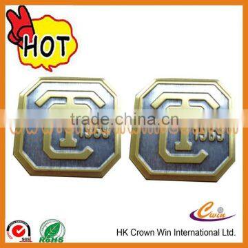 printed embossed aluminium sticker metal logo sticker