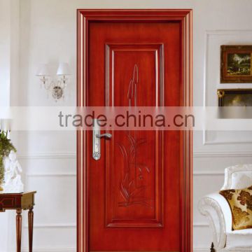 simple wpc wooden door mdf pvc wooden flush door with locks and handle
