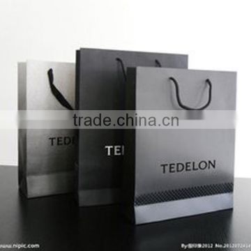Custom New Design Luxury black paper bag For Gift