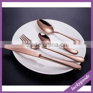 LDX012 best selling rose gold flatware set for party