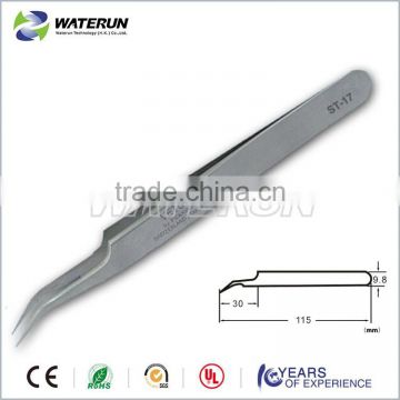 high precision curved tweezers stainless steel material