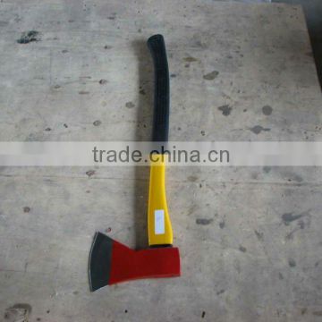axe with fiberglass handle,1200G,red color head,normal fibreglass handle