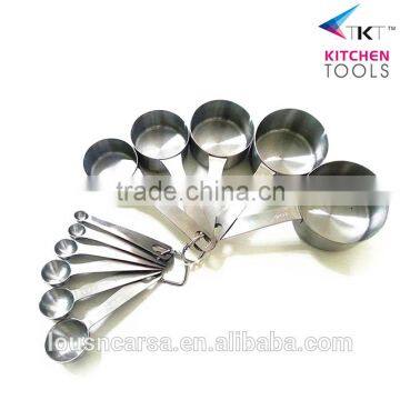 LFGB&FDA Standrad Stainless Steel Measuring Cups And Spoons set Eco-Friendly Measuring measuring tool