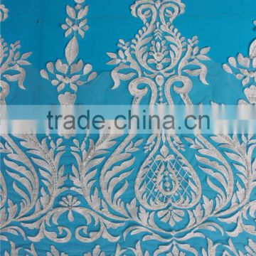 Net embroidery beaded lace trim bulk buy from China factory directly