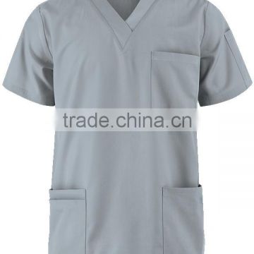 STRETCH Fabric Men's V-Neck Scrub Top with a Roomy Fit