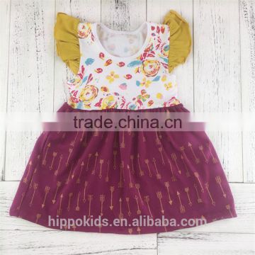 HOT sale many patterns bright long dresses for kids