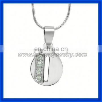 New fashion jewelry letter O stainless steel fancy new design alphabet pendant