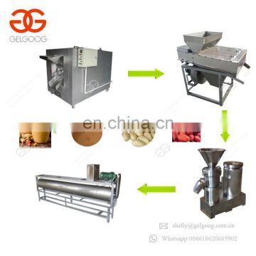 High Quality Sunflower Seeds Sesame Cocoa Bean Paste Roasting Grinding Machine Peanut Butter Processing Line