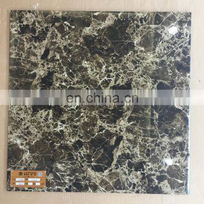 tile manufactory 600x600 Flower Pattern Design Brown Glazed polished Tile Porcelain Marble design floor Tile