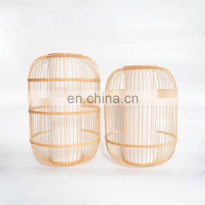 Round Woven Bamboo Pendant Light, Bohemian Boho, Flexible Bamboo Lamp Shade Vietnam Wholesale