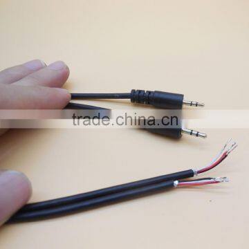 High quality stereo cable 2.5mm male to open cable