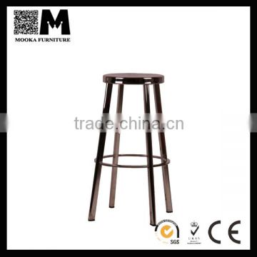 Simple Design Hot Sale Round Seat Stainless Steel Bar Stool