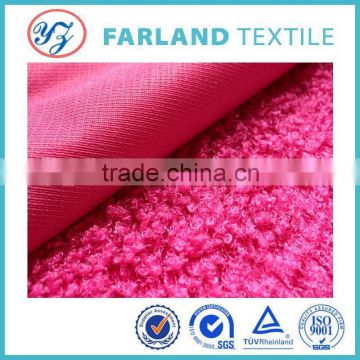 imitation animal wool Cashmere scarf fabrics sheep pen red color can be choicechangshu farland textile 100%polyester fabric