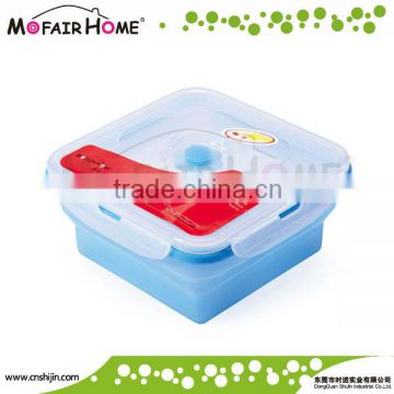 Kitchenware square foldable silicone food safe containers