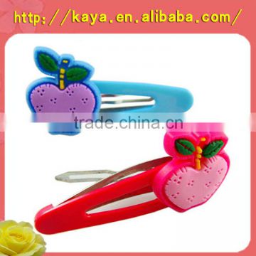Perfect children's gift 3d soft plastic promotion hairpin