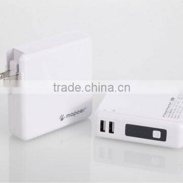 Fashionable Portable AC Charger/Power Bank with 8,200mAh Capacity, L-polymer battery charger