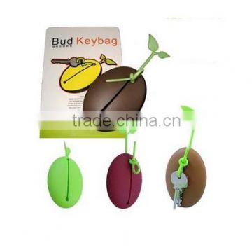 lovely bud coffe bean key bag cheap pure silicone coin purse wallets