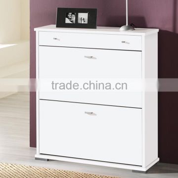 Stainless Steel Vertical Shoes Cabinet 3 Tiers Shoe Chest Metal Shoe Cabinet Door 3 Drawers Shoe Rack