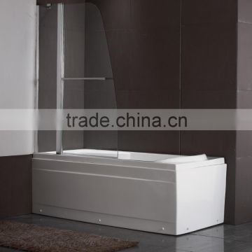 K-539 modern simple 304 stainless steel tub shower screen with CE certificate bathtub sliding shower screen