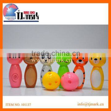 Plastic cartoon bowling ball game set